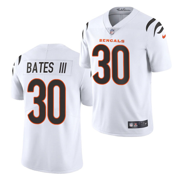 Women's Cincinnati Bengals #30 Jessie Bates III 2021 White NFL Vapor Limited Stitched Jersey